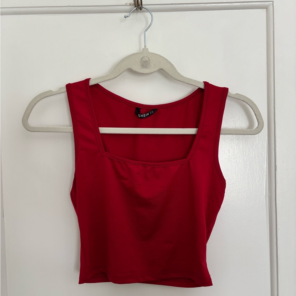 SHEIN Bold Red Tank Top